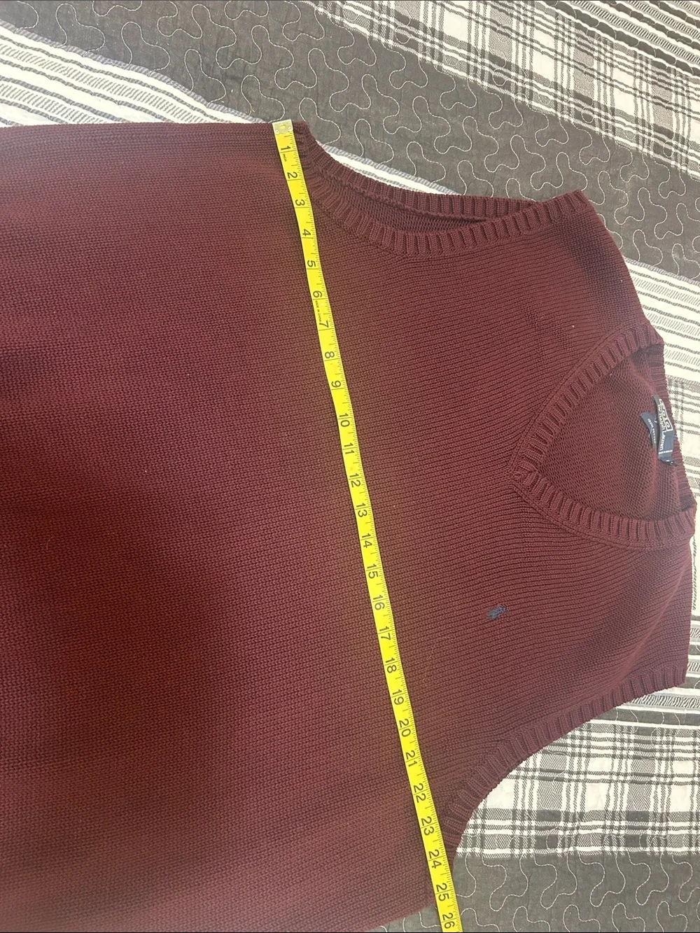 Polo by Ralph Lauren Burgundy V-Neck Knit Sweater Vest